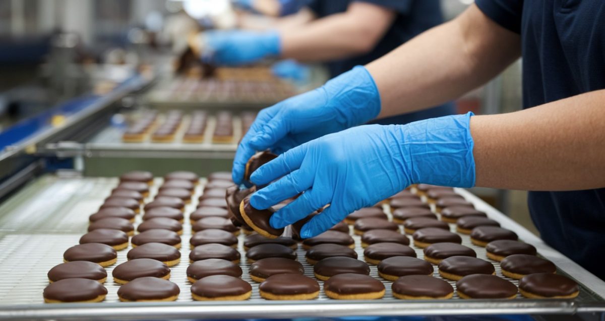 produkcja ciastek pakowanie na produkcji 2025