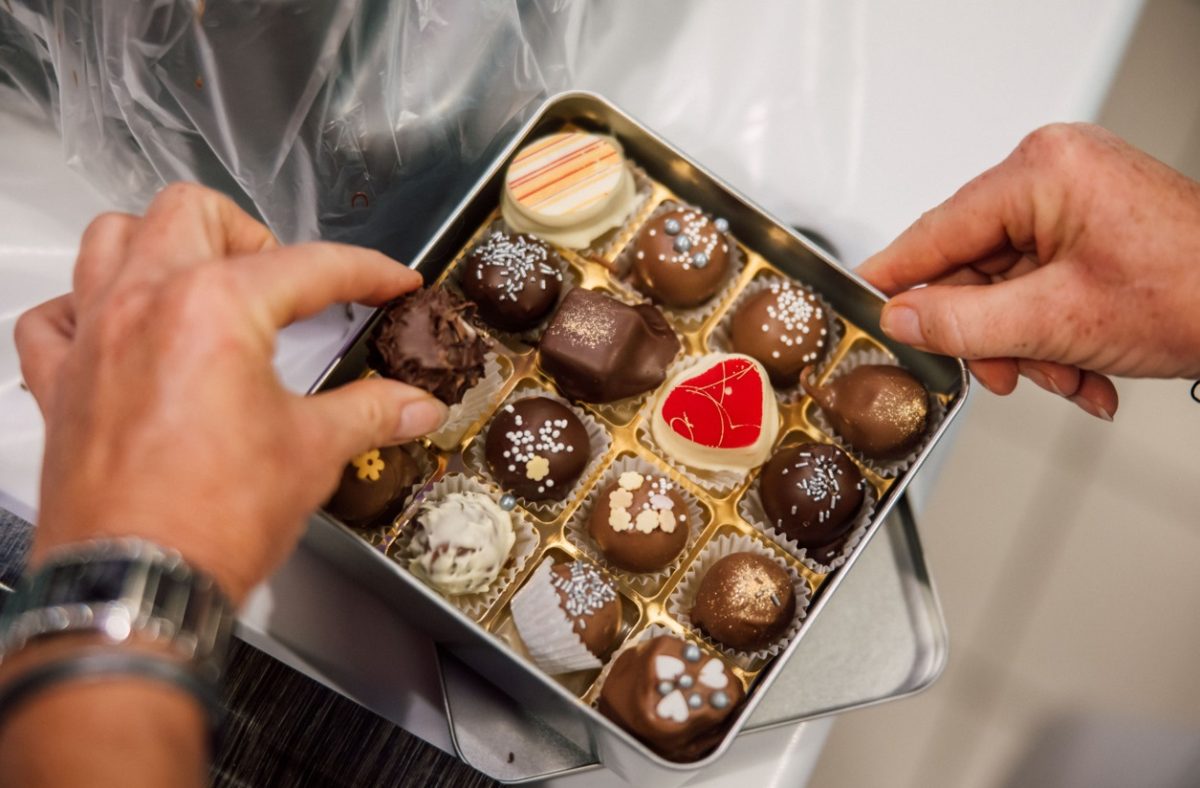 pakowanie czekoladek manufaktura Austria